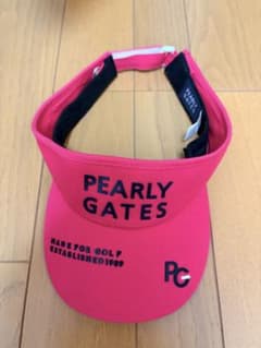 PEARLY GATES 未使用 ピンク サンバイザー - メルカリ
