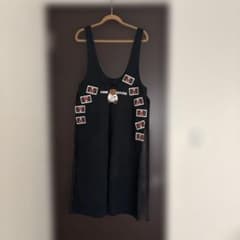 PINK HOUSE ピンクハウス くまモチーフ ジャンパースカート 黒のサムネイル