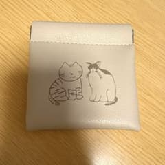猫　イラスト ポーチ　マグネット式のサムネイル