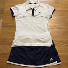 adidas テニスウェア ポロシャツ、スコート上下Lサイズのサムネイル