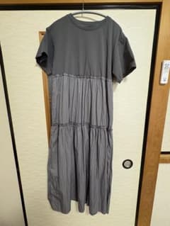 FRIFUL ロングワンピース グレー 半袖 切り替え Sのサムネイル