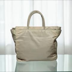 プラダ PRADA トートバッグ ナイロン 三角ロゴ カーキ A4可能 Y2K