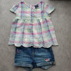 babyGap☆チェック柄ブラウス&ショートパンツのサムネイル