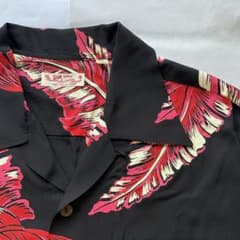 SUN SURF 開襟シャツ ブラックレーヨン BANANA LEAF SUN SURF 開襟シャツ ブラックレーヨン BANANA LEAF - メルカリ