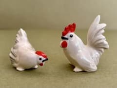 ①】HAGEN RENAKER ヘイゲン リネカー ニワトリ 夫婦 2匹 - メルカリ