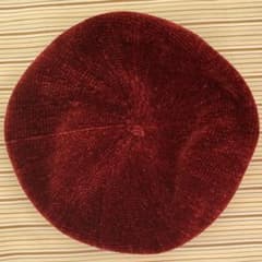 ベレー帽　ベロア　ボルドーのサムネイル