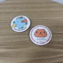 카피바라씨 KIDDY LAND HARAJUKU 한정 캔 배지 2개 세트