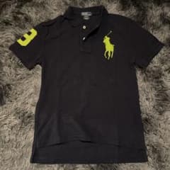Ralph Lauren ビッグポニー ポロシャツ swag drip 短丈 黒 - メルカリ