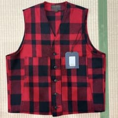 【美品】　FILSON フィルソン　ウールベスト レッド×ブラック XL