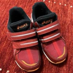 asics キッズシューズ 赤 ストラップ式 17.0cmのサムネイル