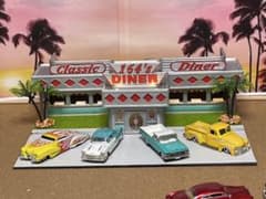 1/64☆ジオラマ【クラシックダイナー】LED点灯可 ホットウィール