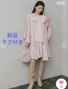 新品タグ付き☆CELFORD セルフォード ビッグリボンフレアワンピース