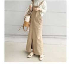 Dolce. ロングジャンパースカート　ベージュのサムネイル