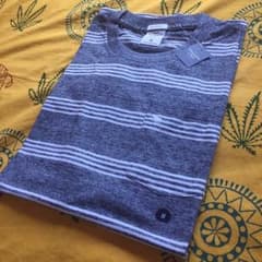 【Ｍ】アバクロ  A&F  ムース刺繍 ポケット付き ボーダー Ｔシャツ 新品のサムネイル