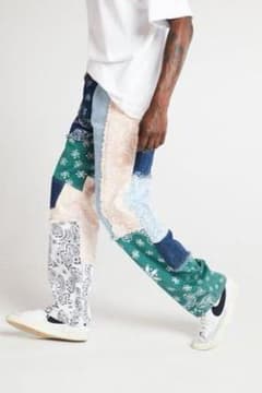 JADED LONDON パッチワークペイズリープリントスケートジーンズのサムネイル