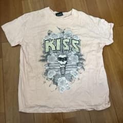 KISS バンドTシャツ スカルデザイン ピンクのサムネイル