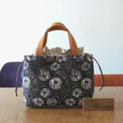 ＊SALE＊【1558】あおりポケットの巾着バッグ＊ミナペルホネン SALE＊【1558】あおりポケットの巾着バッグ＊ミナペルホネン SALE