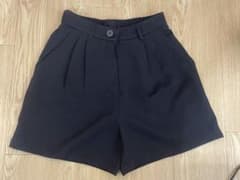 DAZY プリーツ 半ズボン 短パン ショートパンツ 黒のサムネイル
