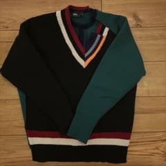 kolor Vネック クレイジーニット サイズ1 黒 緑20ssのサムネイル