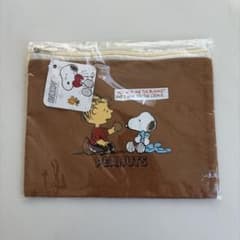SNOOPY PEANUTS ポーチ ブラウンのサムネイル