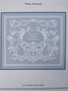 "White Wedding"　図案　単色ステッチのサムネイル