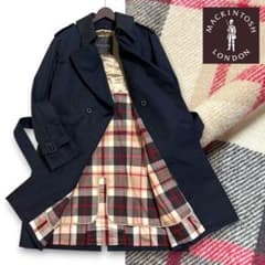 極美品　マッキントッシュ　トレンチコート　ライナー　ハウスチェック　ブラック40 極美品 マッキントッシュ ロンドン 裏地チェック ウールライナー