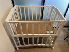 KATOJI ミニベッド　ベビーベッド　ホワイト　折りたたみのサムネイル