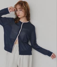ad thie カーディガンシアークルーネックショートのサムネイル