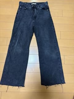 Levi's レディース ワイドレッグ デニムパンツ ブラックのサムネイル
