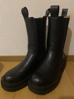【美品】サイドゴアブーツ ブラック 厚底 38サイズ　24センチのサムネイル