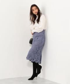 ケミカルレース Iラインスカート　レースタイトスカートのサムネイル