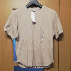 ワッフルクルーネックTシャツ　五分袖のサムネイル