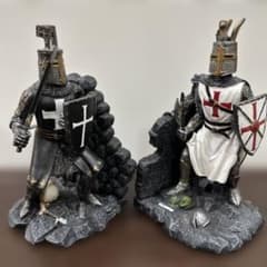 中世十字軍剣士　騎士フィギュア 中世の王装　十字架の騎士2体セット その他