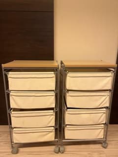 無印良品 MUJI ステンレスユニットシェルフ 4段 2台セットのサムネイル