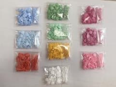 プラスナップボタン面釘12mm 全10色各20組 計200組ハンドメイドのサムネイル
