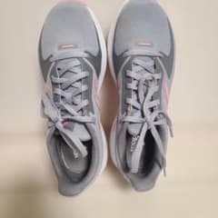 adidas ランニングシューズ グレー/ピンク US4のサムネイル