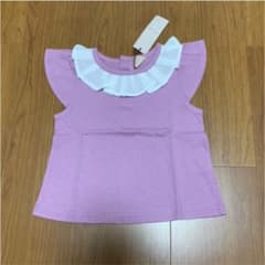 新品タグ付き☆プティマイン   襟つきTシャツ　パープル　サイズ80のサムネイル