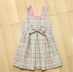 新品未使用♡メゾピアノ♡秋冬向け チェック柄ワンピース 130のサムネイル