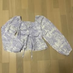 ANAP バルーンスリーブトップス　タイダイ　パープルのサムネイル