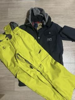 BURTON スノーボードウェア Mサイズ 黒 黄 フード付きのサムネイル