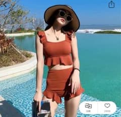 フリル付きハイウエスト水着 セパレートのサムネイル
