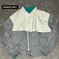 80s MEMBERS ONLY レインボータグ リバーシブルジャケット 香港製 