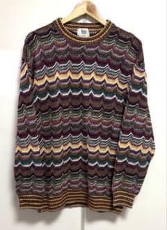 美品90's☆イタリア製☆Modiglianiモディリアーニ☆3Dニット薄手 L