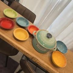 ル・クルーゼ鍋と皿のセット品のサムネイル