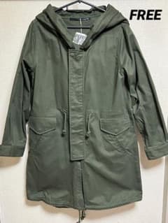 オリーブグリーン フード付き モッズコート - メルカリ