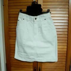 nanaさま専用＊白デニムタイトスカートのサムネイル