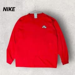 NIKE AIR ナイキ 長袖Tシャツ ロンT 刺繍ロゴ ロゴ 赤 M