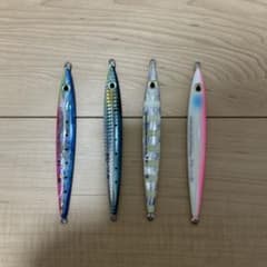 撃投ジグ 激投ジグ レベル80g 4本 ピンクグロー コーティングのサムネイル