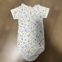 花柄 半袖 ロンパース ベビー服のサムネイル