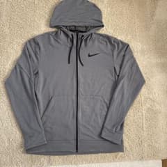 NIKE Dri-fitグレー フルジップパーカーランニングのサムネイル